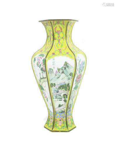 Early 20th century A Canton enamel vase