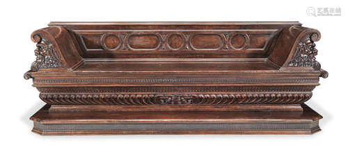 Late 18th/ early 19th century A massive Tuscan carved walnut Cassapanca