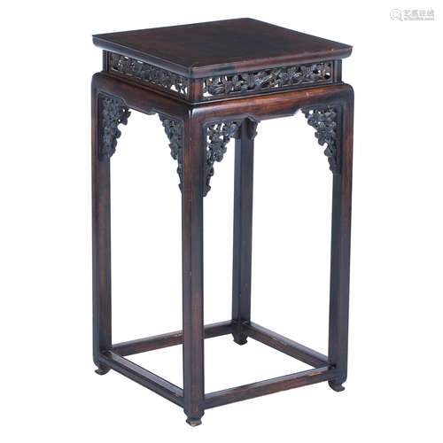 19th century A hardwood jardinière stand