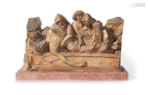 Circle of Erasmus Grasser (circa 1450-circa 1515), An Important South German late 15th Century carved limewood figure group of The Deposition