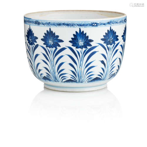 Kangxi A blue and white cache-pot