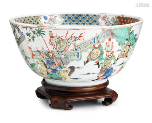 18th century A famille verte punch bowl