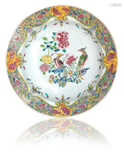 Yongzheng period (1723-1735) A large famille rose deep dish