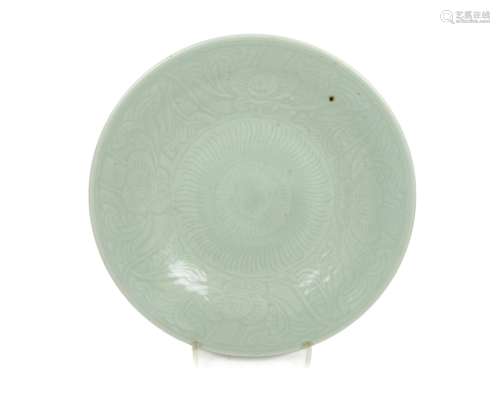 Late 19th century A celadon charger