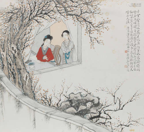 Xu Rong (1890-1964), undated A pair of seasonal paintings