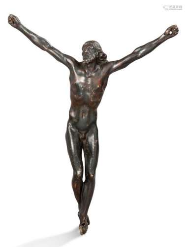 CHRIST en bronze à patine brune XVIIe siècle H: 26…