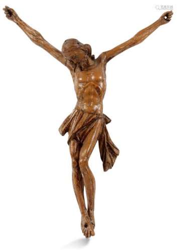 CHRIST JANSÉNISTE en buis sculpté. Les jambes posé…