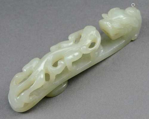 Celadon Jade Dragon Belt Hook