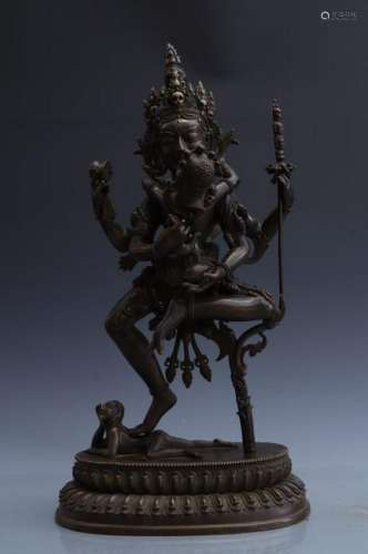 Bronze Figure of Chakrasamvara and Vajrayogini