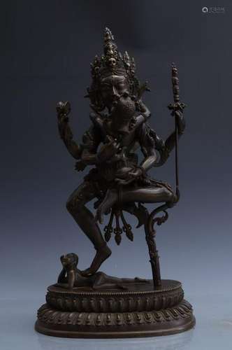 Bronze Figure of Chakrasamvara and Vajrayogini