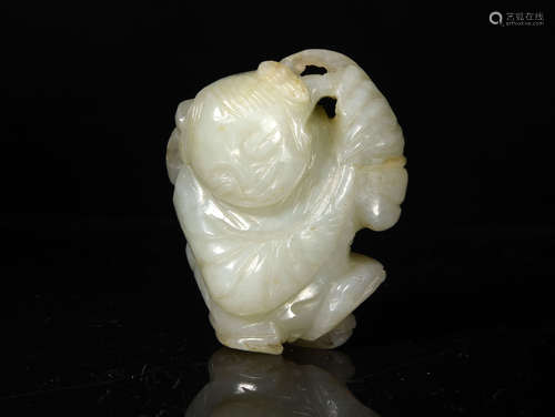 A  QING  DYNASTY   HOTAN  JADE  BOY