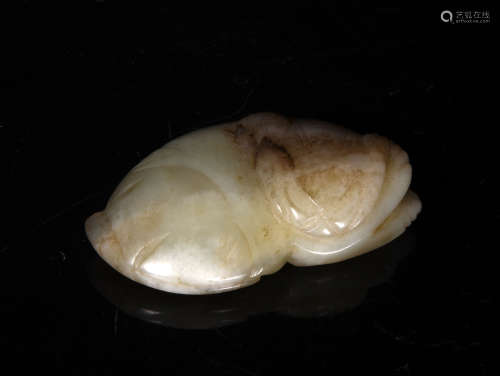 WHITE  JADE   HUAN    IN   QING  DYNASTY