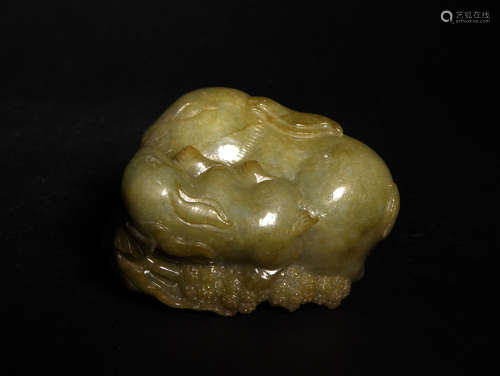 A QING  DYNASTY  EMERALD  RABBIT