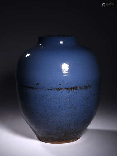 A  QING DYNASTY   YIJUN  GLAZE  TAIBAI  POT