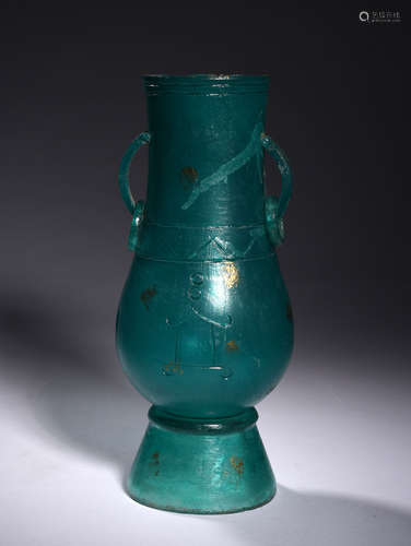 A  TANG  DYNASTY   COLOURED  GLAZE  GOLDEN  VASE