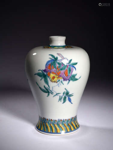 A   CLASHING  COLORED  PLUM VASE   MORE  THAN  THREE  STRIPES