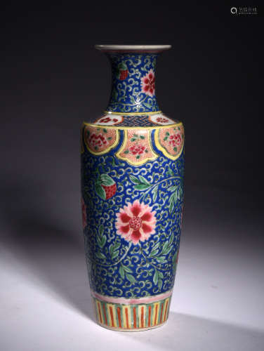 A PASTEL  BRANCH  WRAPPED  FLOWER  VASE  IN  QING  GUANGXU  PERIOD
