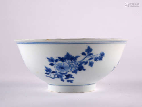A  BLUE  AND  WHITE  FLOWER  BOWL  WITH  FOLDED  BRANCHES   IN  THE  REPUBLIC   OF   CHINA