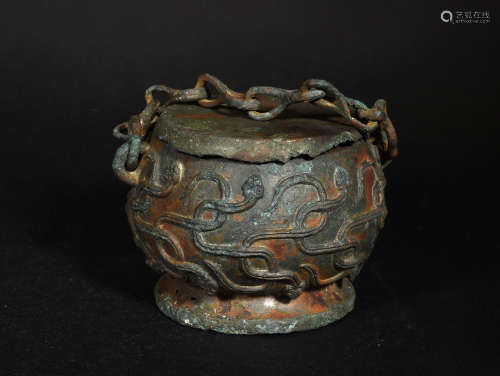 A  BRONZE  DRUM-SHAPED  FOU  IN  HAN  DYNASTY