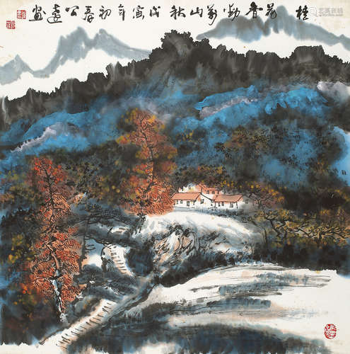 郭公达 1931-？ 桂花香劲万山秋 设色纸本