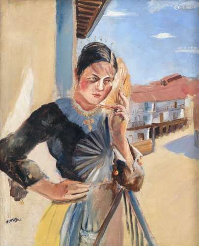 Dupagne A., 'A beautiful Spanish girl', oil on canvas, 65 x 81 cmIs possibly subject of the SABAM legislation / consult ‘Conditions of Sale’
