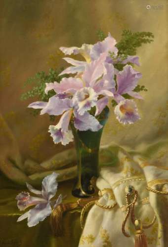Van Ryswyck E., 'The Orchids', oil on canvas, 51 x 71 cm