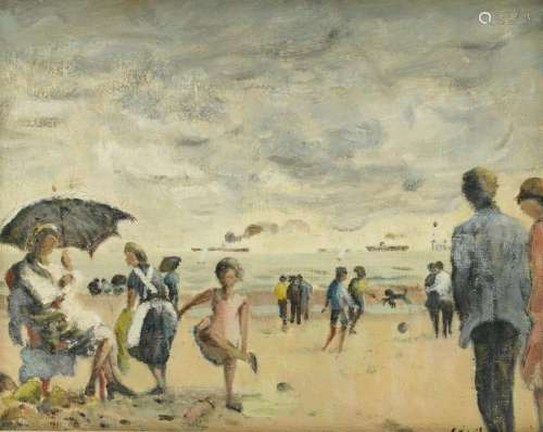 Cécile, 'La plage', oil on canvas, 24,5 x 30 cmIs possibly subject of the SABAM legislation / consult ‘Conditions of Sale’