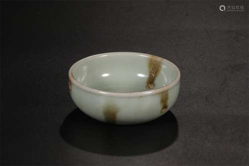 A Chinese Celadon Glazed Porcelain Cup