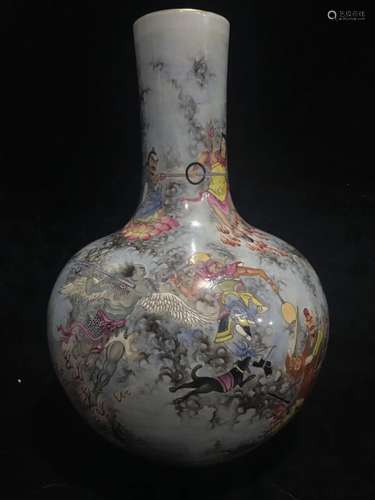 A Chinese Famille-Rose Porcelain Vase