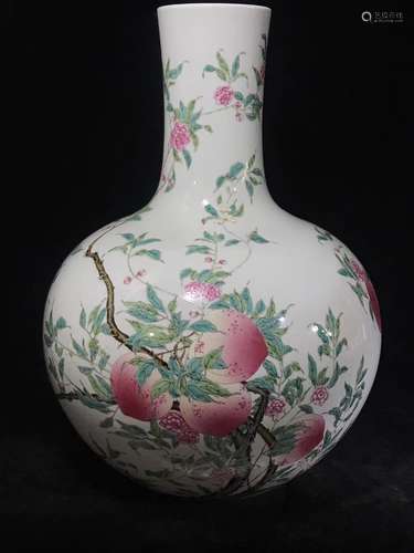 A Chinese Famille-Rose Porcelain Vase