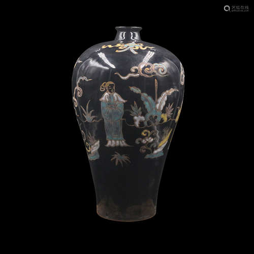 A Chinese Blue Glazed Porcelain Vase