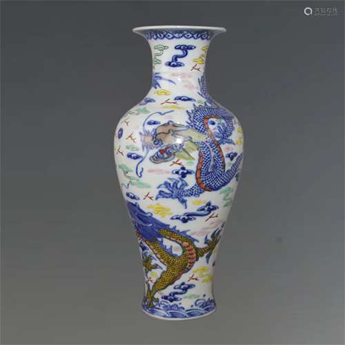 A Chinese Dou-Cai Glazed Porcelain Vase