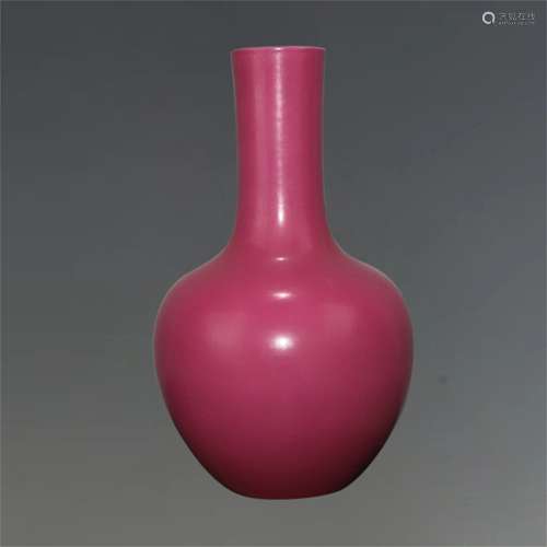 A Chinese Red Glazed Porcelain Vase