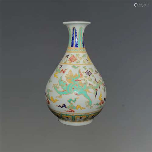 A Chinese Famille-Rose Porcelain Vase