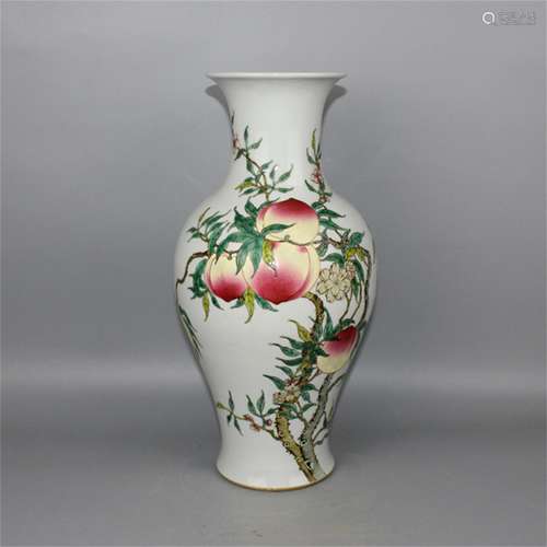 A Chinese Famille-Rose Porcelain Vase