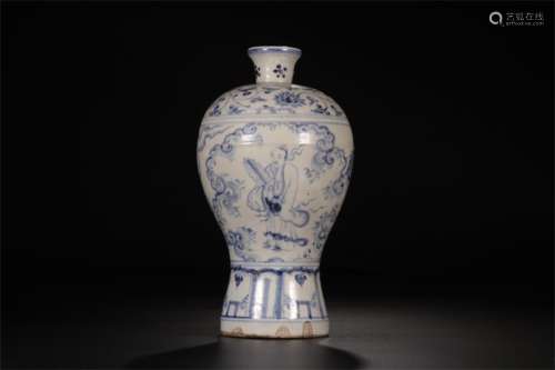 A Chinese Blue and White Porcelain Vase