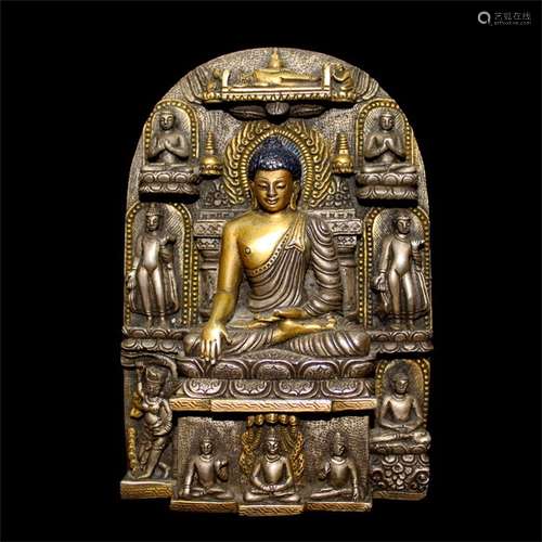 A Chinese Gilt Silver Figure of Buddha