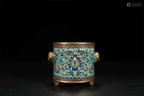 A Chinese Cloisonne Incense Burner