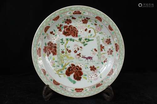 A Chinese Famille-Rose Porcelain Plate