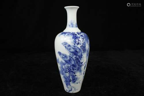 A Chinese Blue and White Porcelain Vase