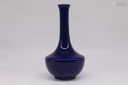 A Chinese Blue Glazed Porcelain Vase