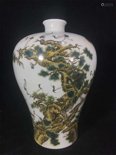 A Chinese Famille-Rose Porcelain Vase