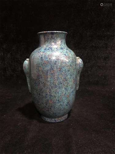 A Chinese Flambe Glazed Porcelain Vase