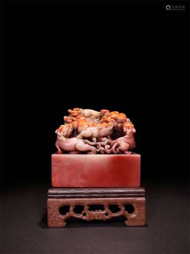 A Chinese Carved Soapstone Seal