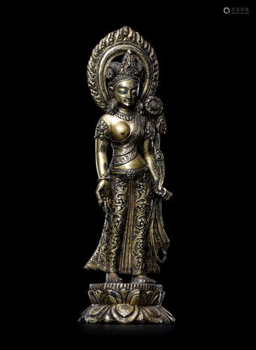 A Chinese Gilt Bronze Figure of Buddha