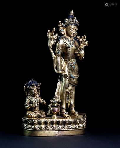 A Chinese Gilt Bronze Figure of Buddha