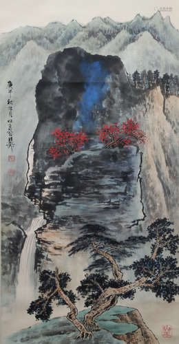 A Chinese Painting, Xie Zhiliu Mark