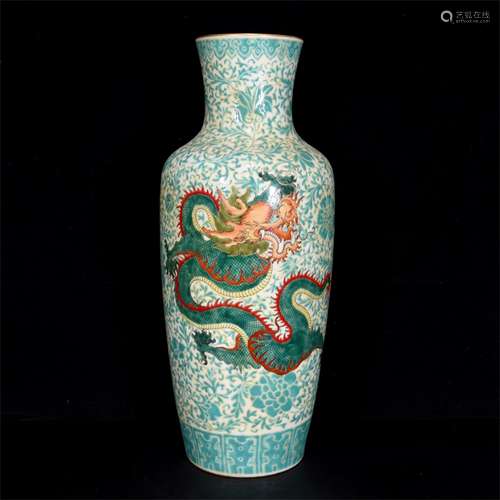 A Chinese Famille-Rose Porcelain Vase