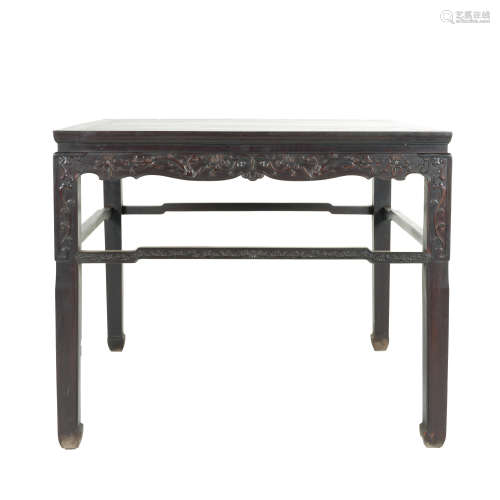 18TH/19TH CHINESE ZITAN SQUARE TABLE