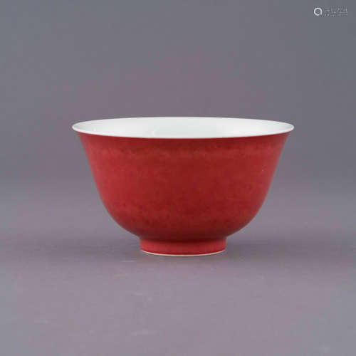 YONGZHENG OXBLOOD RED MONOCHROME BOWL